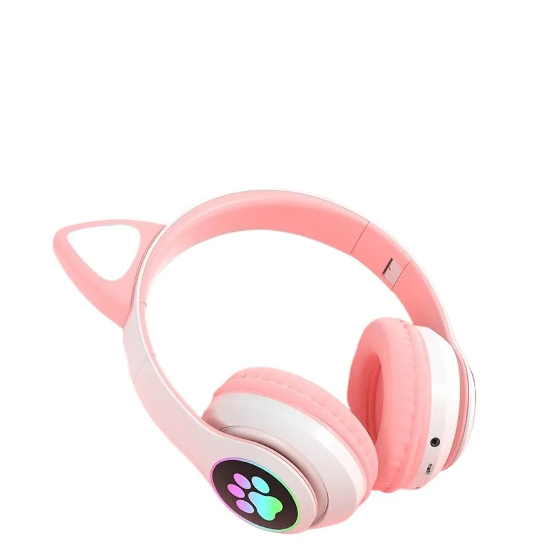 Cat Ear Bluetooth Headset Led - 고양이 귀 블루투스 헤드폰 무선 소음