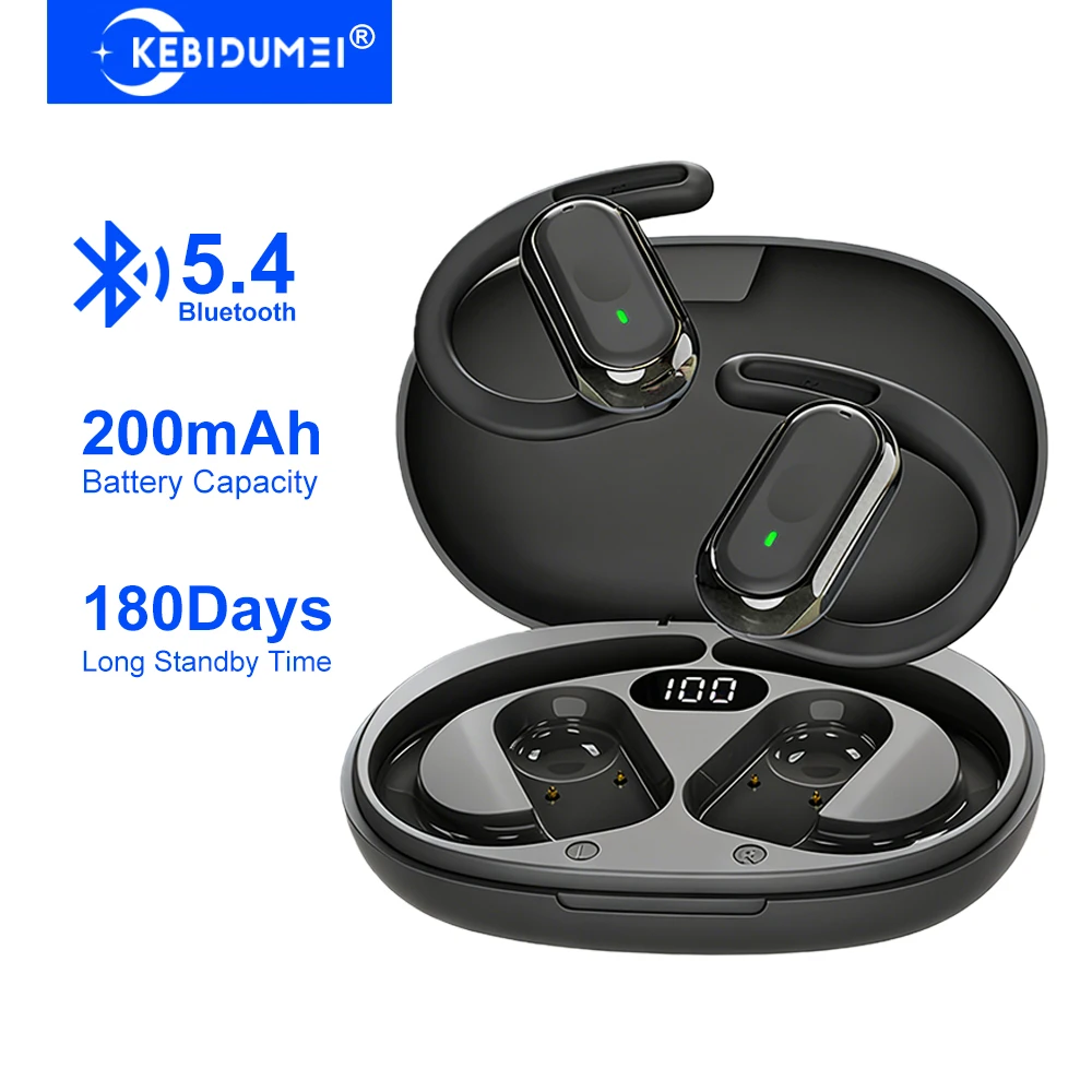 Bone Conduction Running Headphones - KEBIDUMEI 오픈형 블루투스 5.4 이어폰 이어