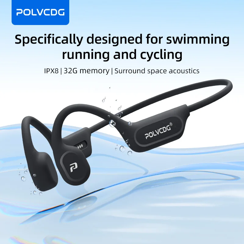 Type C Wired Earphones With Mic - POLVCDG X9 골전도 이어폰 32G IPX8