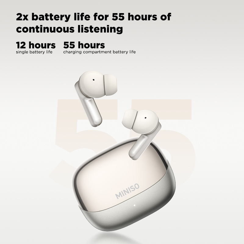 Headphones - MINISO MS106 블루투스 이어폰, 부드러운 착용감의