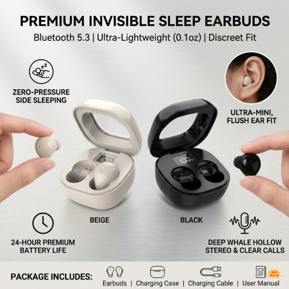 Sleep Mask Headphones Bluetooth - 초소형 TWS 무선 이어폰 블루투스 5.3