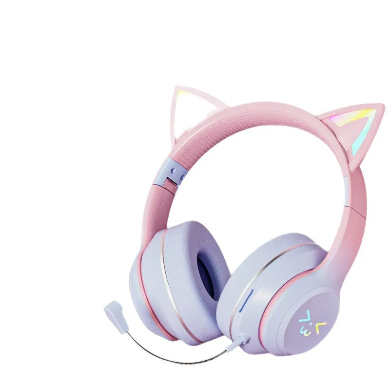 고양이 귀 무선 블루투스 헤드폰 LED 빛나는 게임용  - Cat Ear Bluetooth Headset Led 리뷰 및 가격