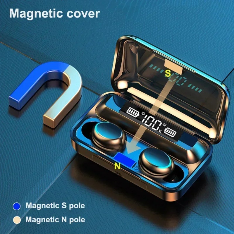 블루투스 헤드폰 9D 스테레오 고음질 스포츠 이어폰 핸 - Tws Earbuds Bluetooth 5.3 리뷰 및 가격