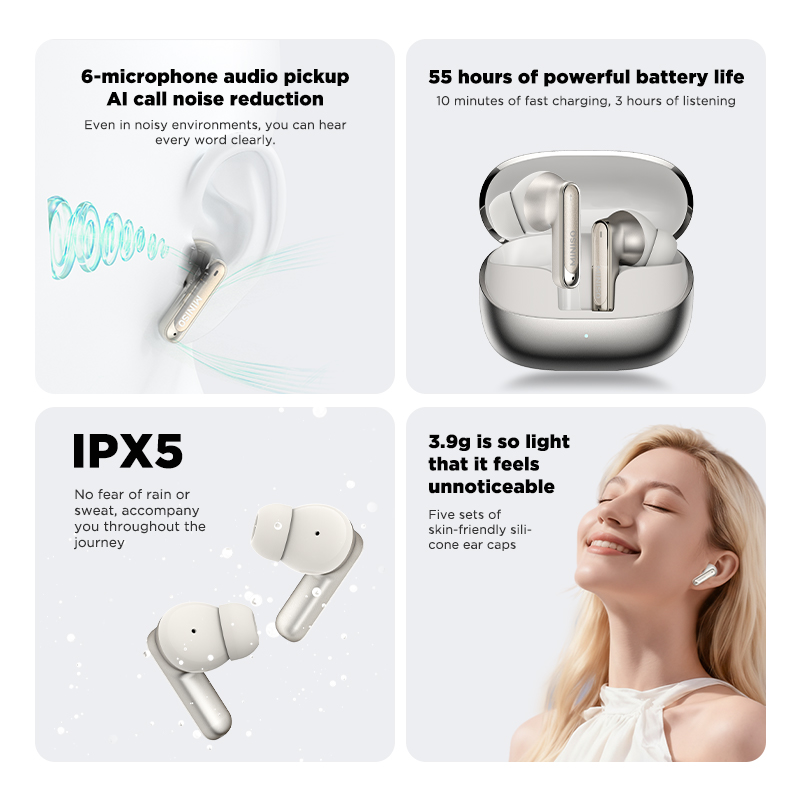 MINISO MS106 블루투스 이어폰, 부드러운 착용 - Headphones 리뷰 및 가격