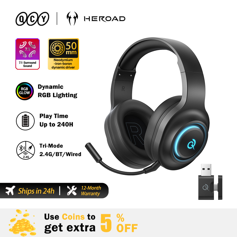 QCY Heroad V200 게이밍 헤드셋 (마이크 내 - Gaming Headset With Mic Rgb 리뷰 및 가격