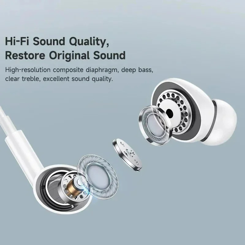 샤오미, 삼성 S21, S20, 아이폰, 화웨이 휴대폰 - Type C Wired Earphones With Mic 리뷰 및 가격