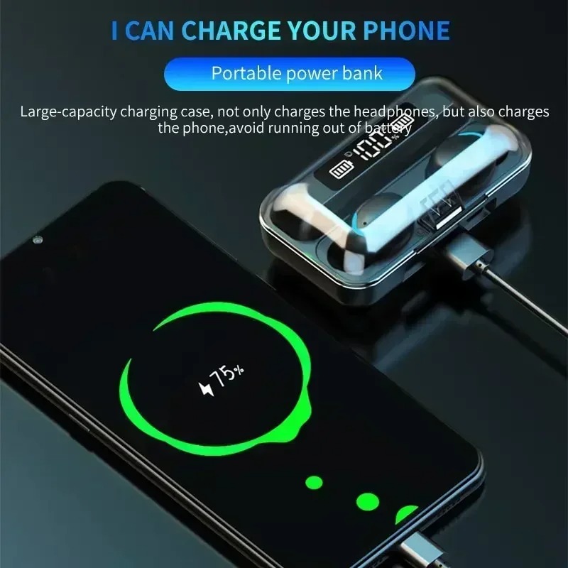새로운 F9 블루투스 헤드폰, 9D 스테레오, 강력한  - Tws Earbuds Bluetooth 5.3 리뷰 및 가격